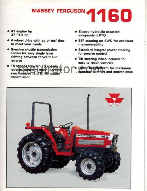 Massey Ferguson 1160 ficha tecnica